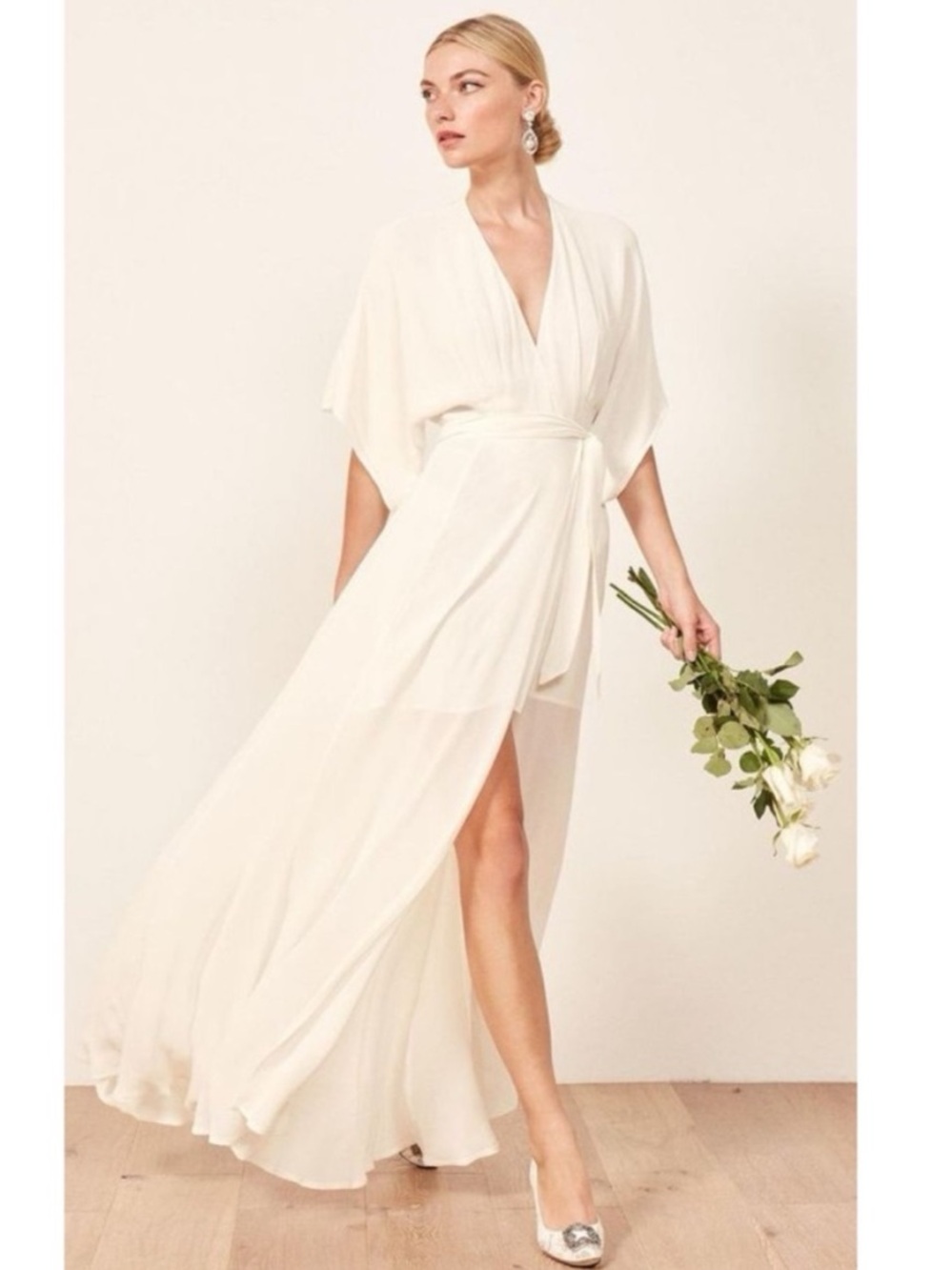 Reformation Winslow Dress in Ivory